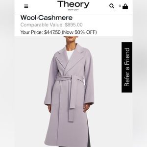 Theory wool-cashmere purple